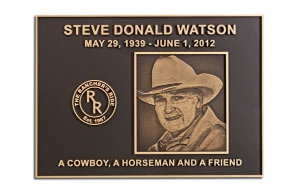 Flat Bronze Plaque with Photo